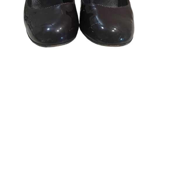 Gucci Dark Brown Patent Leather Wedge Heel Closed toe Italian Heels Size 6 12 B - Picture 6 of 11